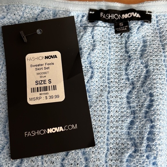 Fashion Nova Sweater Feels Skirt Set Sz S - Picture 9 of 10